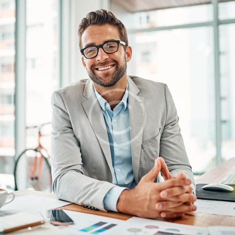 Man in Glasses - stock image