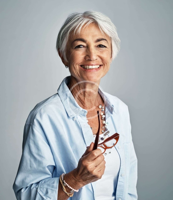 Woman with Glasses - stock image