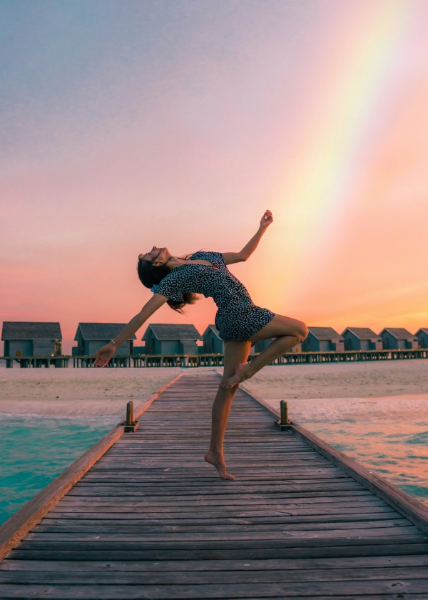 Dance on a beach