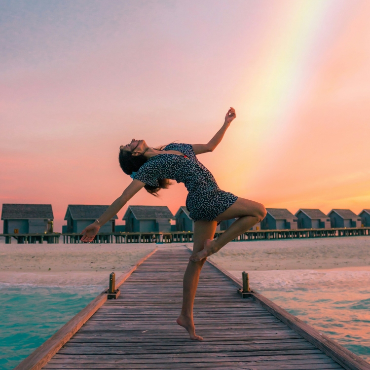 Dance on a beach