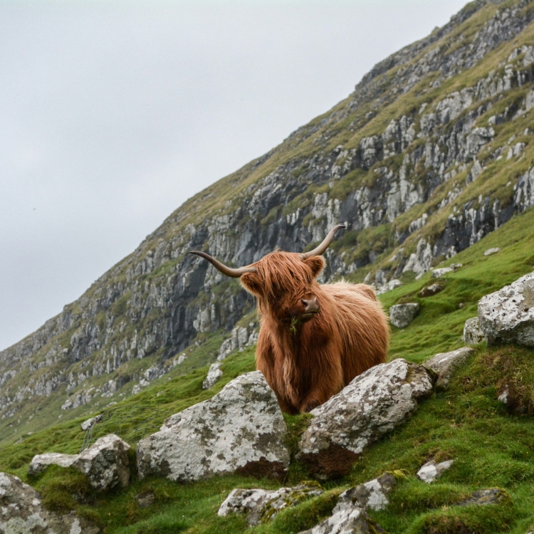 Cow on the mountain