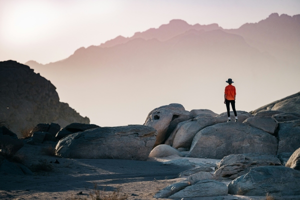 encompassing two deserts divided by a mountain range