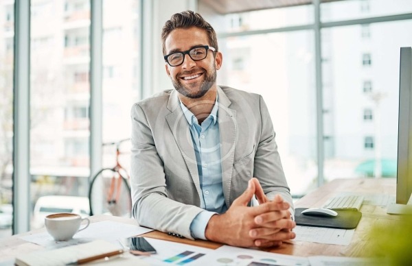 Man in Glasses - stock image