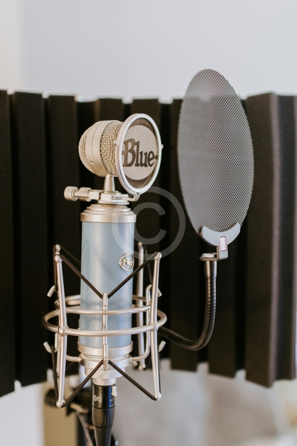 Silver microphone